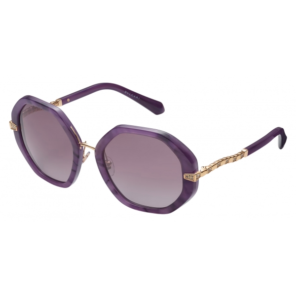 Bulgari - Serpenti - Serpenti "Viper" Angular Acetate Sunglasses - Purple - Serpenti Collection - Sunglasses - Bulgari Eyewear