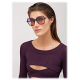 Bulgari - Serpenti - Serpenti "Colourhapsody" Hexagonal Acetate Sunglasses - Purple - Serpenti Collection - Sunglasses