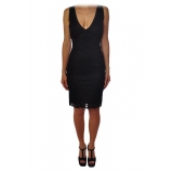Liu Jo - Lace V-neck Dress - Black - Dress - Made in Italy - Luxury Exclusive Collection
