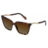 Bulgari - Serpenti - Occhiali da Sole Serpenti "Vipermesh" Squadrati in Acetato - Marrone Neutra - Serpenti Collection
