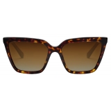 Bulgari - Serpenti - Serpenti "Vipermesh" Square Acetate Sunglasses - Brown Neutral - Serpenti Collection - Sunglasses