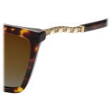 Bulgari - Serpenti - Serpenti "Vipermesh" Square Acetate Sunglasses - Brown Neutral - Serpenti Collection - Sunglasses