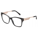 Bulgari - Serpenti - Serpenti "Vipermesh" Square Acetate Optical Glasses - Black Pink Gold - Serpenti Collection