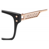 Bulgari - Serpenti - Serpenti "Vipermesh" Square Acetate Optical Glasses - Black Pink Gold - Serpenti Collection