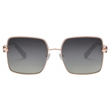 Bulgari - Le Gemme - Le Gemme Square Metal Sunglasses - Rose Gold Grey - Le Gemme Collection - Sunglasses