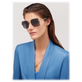 Bulgari - Le Gemme - Le Gemme Square Metal Sunglasses - Rose Gold Grey - Le Gemme Collection - Sunglasses