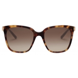 Bulgari - B.Zero1 - B.Zero1 "Downtown" Square Acetate Sunglasses - Brown - B.Zero1 Collection - Sunglasses