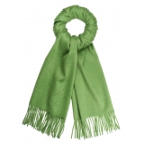 Viola Milano - Solid 100% Zibellino Cashmere Scarf - Apple - Handmade in Italy - Luxury Exclusive Collection