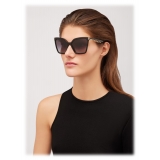 Bulgari - B.Zero1 - B.Zero1 "Downtown" Cat Eye Acetate Sunglasses - Black - B.Zero1 Collection - Sunglasses - Bulgari