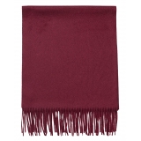 Viola Milano - Sciarpa 100% Zibellino Cashmere Tinta Unita - Bordeaux - Handmade in Italy - Luxury Exclusive Collection