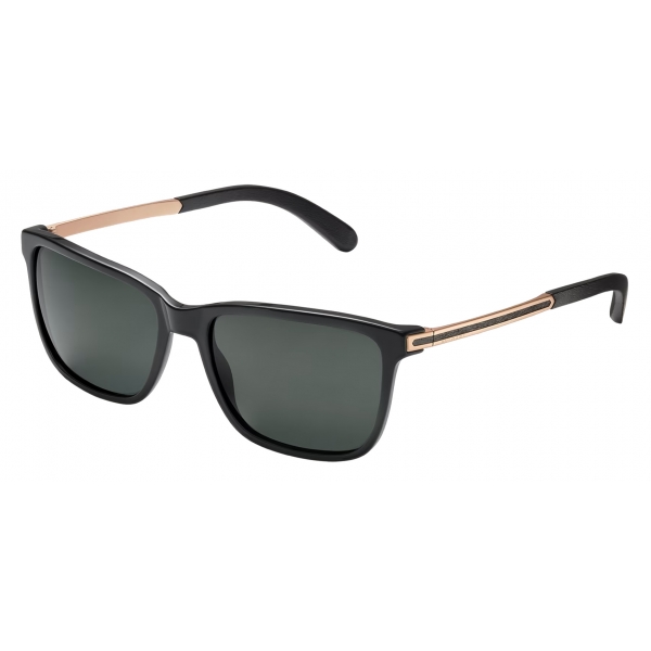 Bulgari - Le Gemme - Le Gemme Rectangular Acetate Sunglasses - Black Pink Gold - Le Gemme Collection - Sunglasses