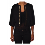 Liu Jo -  Sequined Profiled Cardigan - Black - Knitwear - Made in Italy - Luxury Exclusive Collection