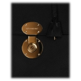 Viola Milano - Valigetta The Light City Gold Lock - Nero - Handmade in Italy - Luxury Exclusive Collection