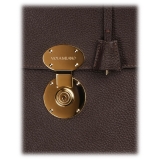 Viola Milano - Valigetta The Light City Gold Lock - Marrone - Handmade in Italy - Luxury Exclusive Collection