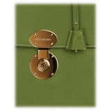 Viola Milano - Valigetta The Light City Gold Lock - Verde Lime - Handmade in Italy - Luxury Exclusive Collection