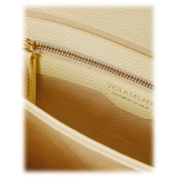 Viola Milano - The Light City Gold Lock Briefcase - Pale Lemon - Handmade in Italy - Luxury Exclusive Collection