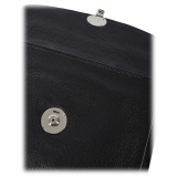 Viola Milano - The Light City Silver Lock Briefcase - Black - Handmade in Italy - Luxury Exclusive Collection