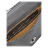 Viola Milano - The Light City Silver Lock Briefcase - Grey - Handmade in Italy - Luxury Exclusive Collection