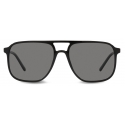 Dolce & Gabbana - Thin Profile Sunglasses - Black Polarized Grey - Dolce & Gabbana Eyewear