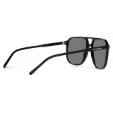 Dolce & Gabbana - Thin Profile Sunglasses - Black Polarized Grey - Dolce & Gabbana Eyewear