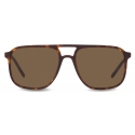 Dolce & Gabbana - Thin Profile Sunglasses - Havana Dark Brown - Dolce & Gabbana Eyewear