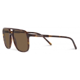 Dolce & Gabbana - Thin Profile Sunglasses - Havana Dark Brown - Dolce & Gabbana Eyewear