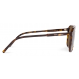 Dolce & Gabbana - Thin Profile Sunglasses - Havana Dark Brown - Dolce & Gabbana Eyewear