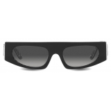 Dolce & Gabbana - DG Crossed Sunglasses - Black Dark Grey - Dolce & Gabbana Eyewear