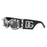 Dolce & Gabbana - Occhiale da Sole Logo - Nero Fumo - Dolce & Gabbana Eyewear