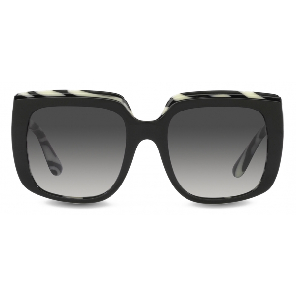 Dolce & Gabbana - New Print Sunglasses - Black Zebra Gradient Grey - Dolce & Gabbana Eyewear