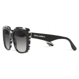 Dolce & Gabbana - Occhiale da Sole New Print - Nero Zebra Grigio Sfumate - Dolce & Gabbana Eyewear