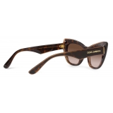 Dolce & Gabbana - New Print Sunglasses - Havana Gradient Brown - Dolce & Gabbana Eyewear