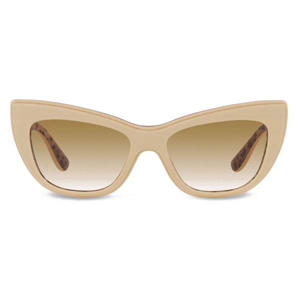 Dolce & Gabbana - New Print Sunglasses - Ivory Leo Gradient Brown - Dolce & Gabbana Eyewear