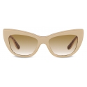 Dolce & Gabbana - Occhiale da Sole New Print - Avorio Stampa Leo Marrone Sfumato - Dolce & Gabbana Eyewear