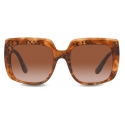 Dolce & Gabbana - Occhiale da Sole New Print - Avana Leo Marrone Sfumato - Dolce & Gabbana Eyewear