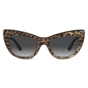 Dolce & Gabbana - Occhiale da Sole New Print - Avana Stampa Leo Grigio Sfumato - Dolce & Gabbana Eyewear