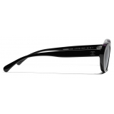 Chanel - Oval Sunglasses - Black Pink Gray - Chanel Eyewear