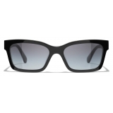 Chanel - Square Sunglasses - Black Yellow Gray Gradient - Chanel Eyewear