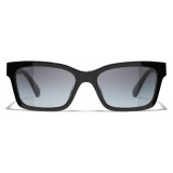 Chanel - Square Sunglasses - Black Green Gray Gradient - Chanel Eyewear
