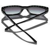 Chanel - Square Sunglasses - Black Green Gray Gradient - Chanel Eyewear