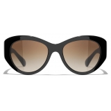 Chanel - Butterfly Sunglasses - Black Brown Gradient - Chanel Eyewear