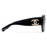 Chanel - Butterfly Sunglasses - Black Brown Gradient - Chanel Eyewear