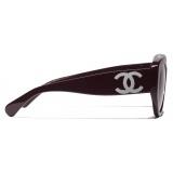 Chanel - Butterfly Sunglasses - Burgundy - Chanel Eyewear