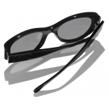 Chanel - Occhiali da Sole a Farfalla - Nero Grigio Polarizzate - Chanel Eyewear