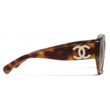 Chanel - Butterfly Sunglasses - Tortoise Brown Polarized - Chanel Eyewear