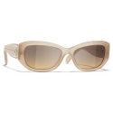 Chanel - Rectangular Sunglasses - Yellow - Chanel Eyewear