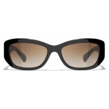 Chanel - Rectangular Sunglasses - Black Brown - Chanel Eyewear