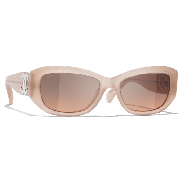 Chanel - Rectangular Sunglasses - Coral - Chanel Eyewear
