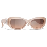 Chanel - Occhiali da Sole Rettangolari - Corallo - Chanel Eyewear