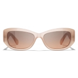 Chanel - Occhiali da Sole Rettangolari - Corallo - Chanel Eyewear